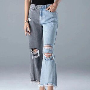 Ceros Women's Boyfriend Jeans - Two Tone